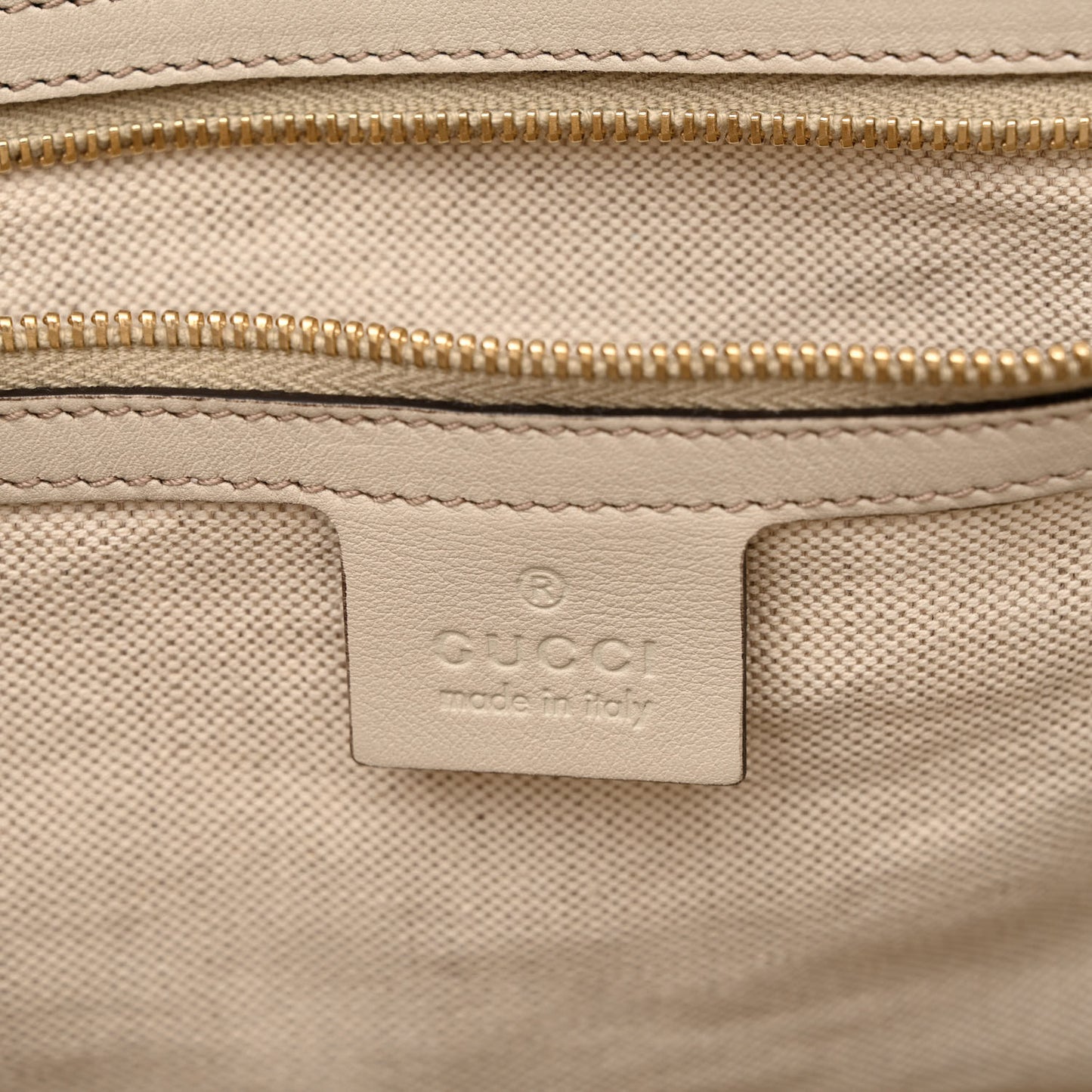 Microguccissima Large Nice Top Handle Dome Bag Beige