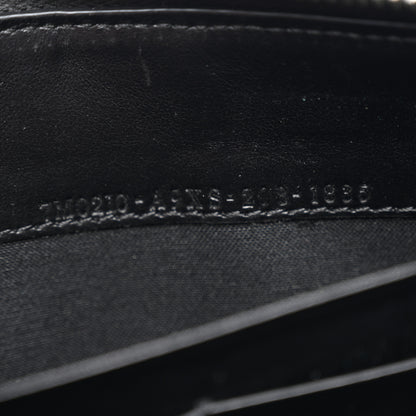 Fendi Glazed Fabric Vitello Liberty FF 1974 Diagonal Zip Around Wallet Tobacco Rosso Black 7 of 7