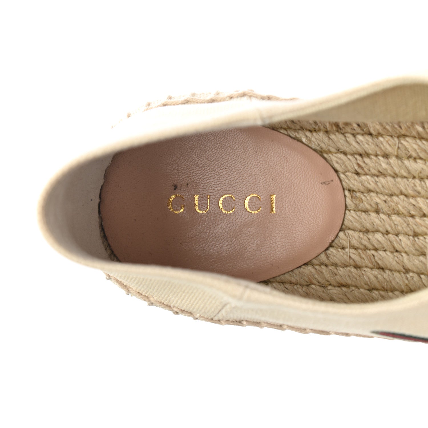 Gucci Canvas Logo Lace-Up Platform Espadrilles 37 Greggio Grege 7 of 12