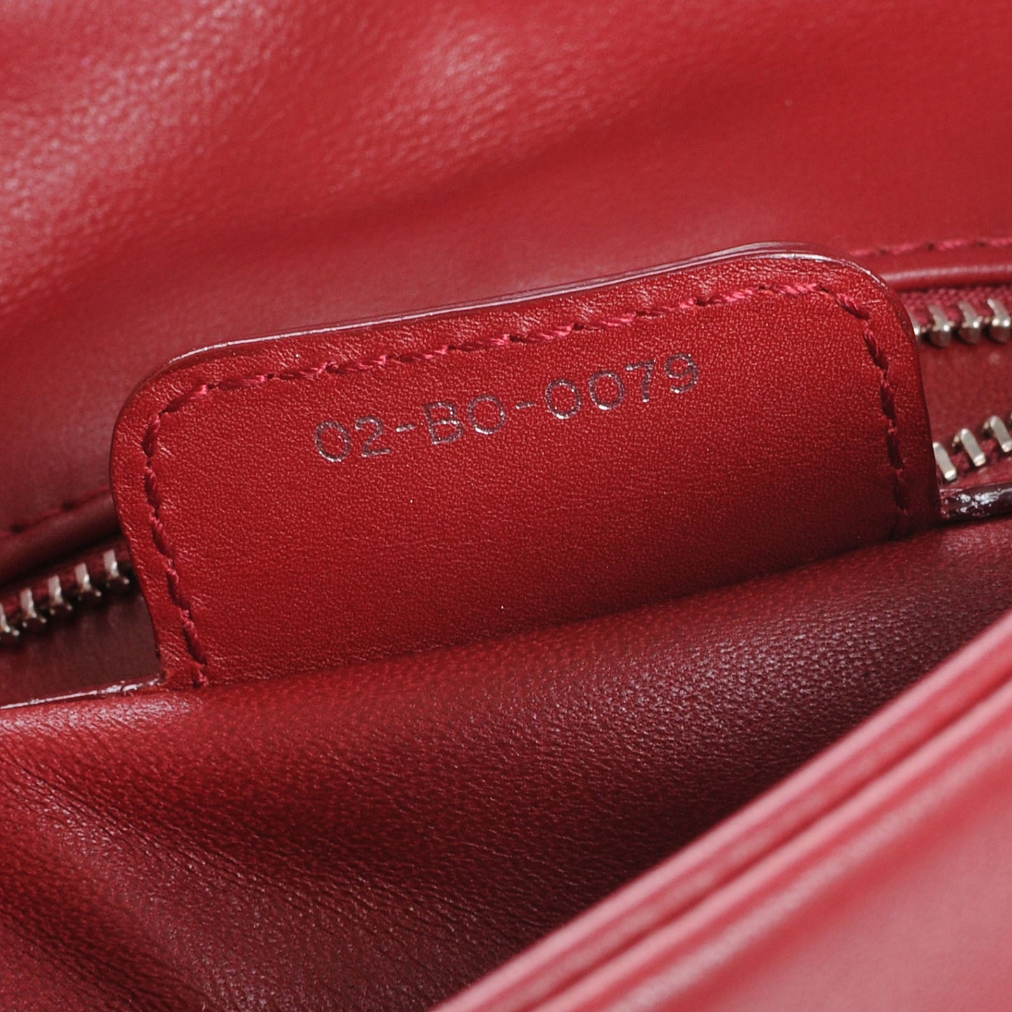 Lambskin Small Demi Lune Flap Red