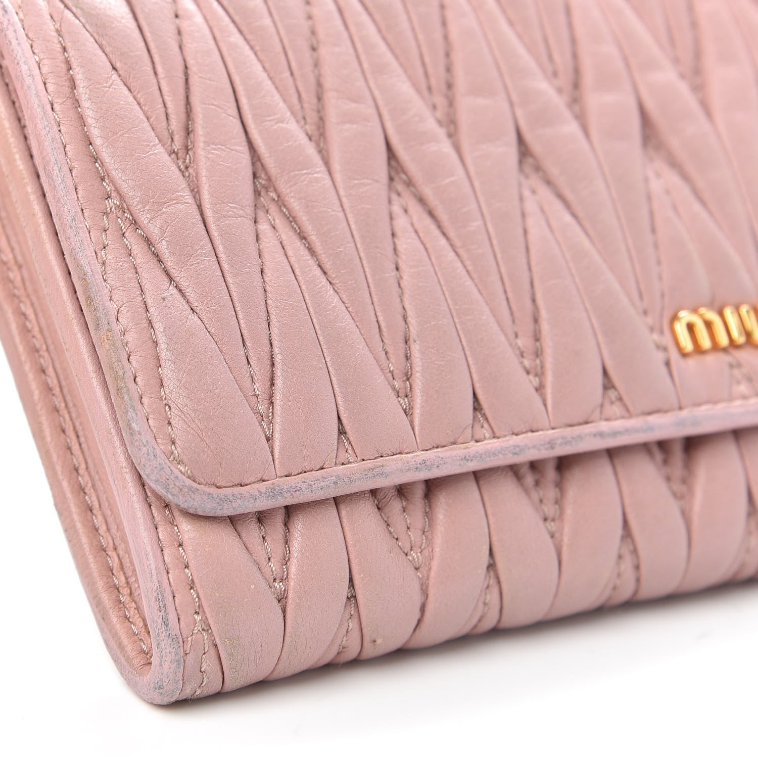 Miu Miu Nappa Matelasse Flap Wallet Orchidea 8 of 11