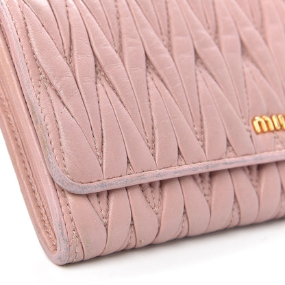 Miu Miu Nappa Matelasse Flap Wallet Orchidea 8 of 11
