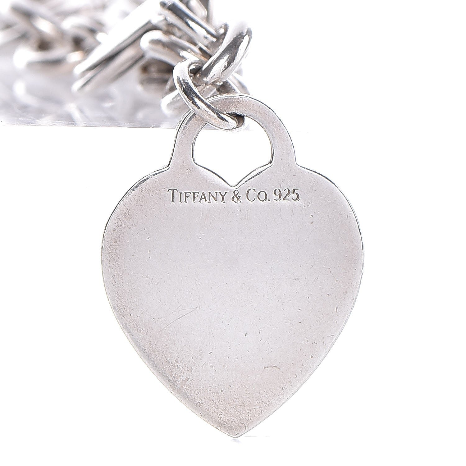 Tiffany Sterling Silver Heart Tag Charm Bracelet 4 of 6
