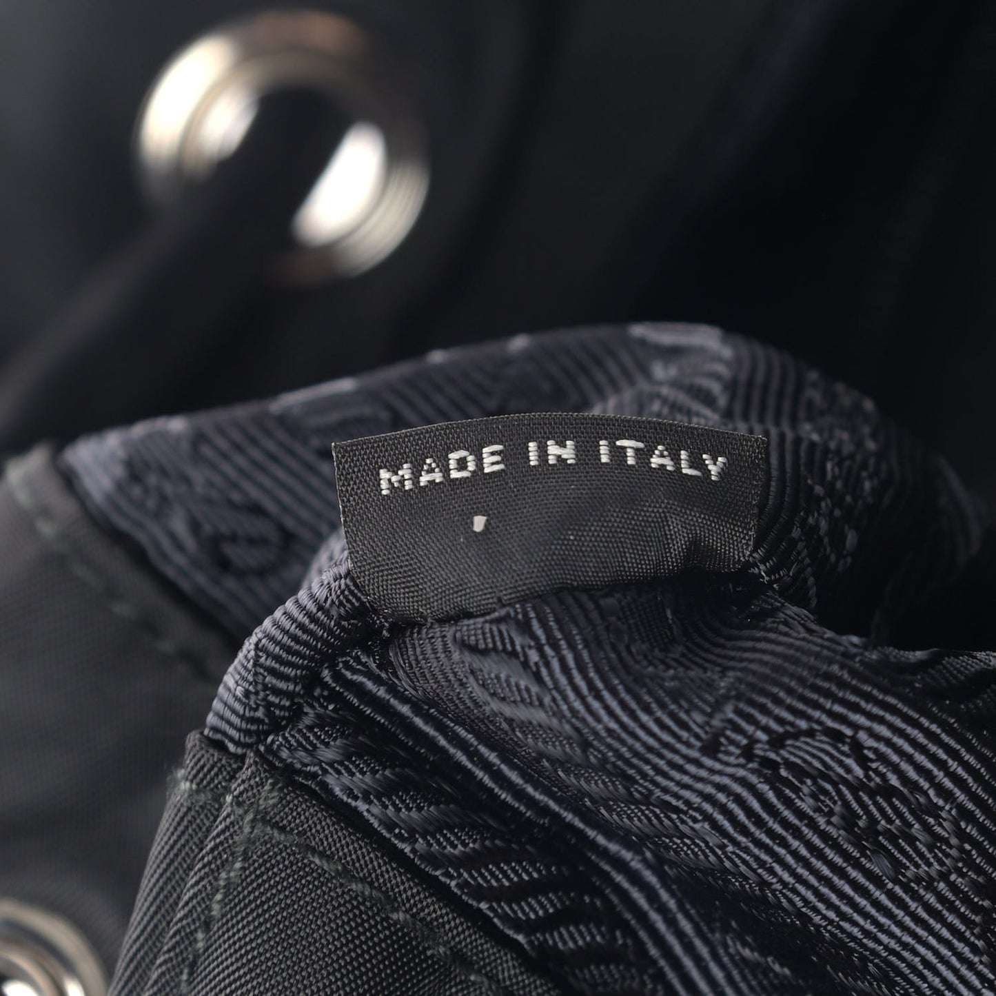 Tessuto Nylon Saffiano Medium Backpack Black