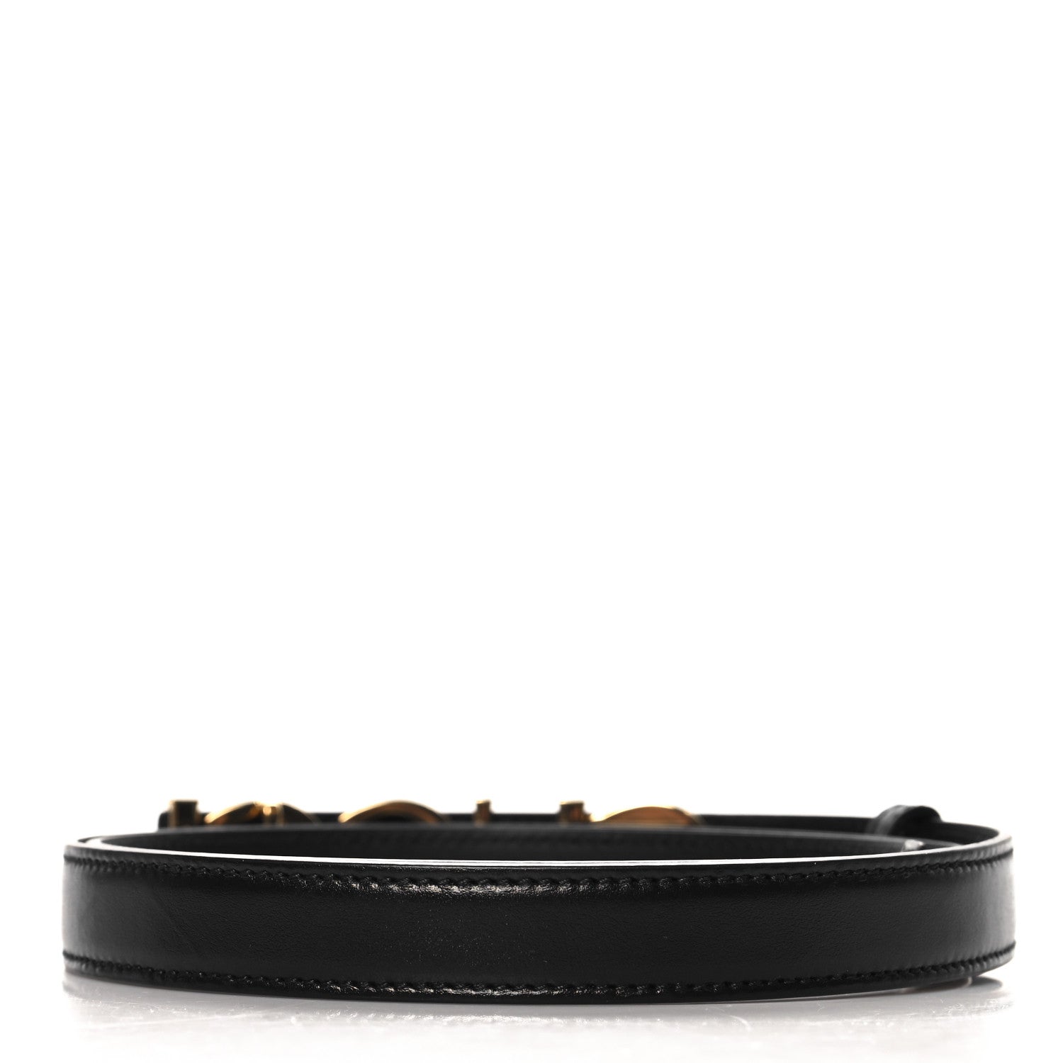 Gucci Plutone Calfskin Gucci Buckle 20mm Thin Belt 90 36 Black 2 of 5