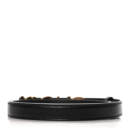 Gucci Plutone Calfskin Gucci Buckle 20mm Thin Belt 90 36 Black 2 of 5