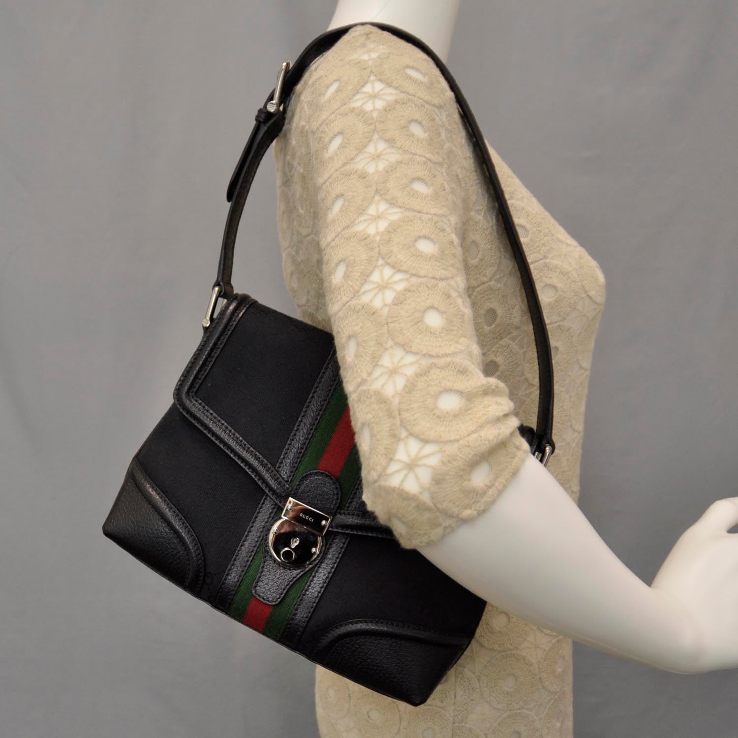 Gucci Monogram Treasure Flap Black 2 of 8