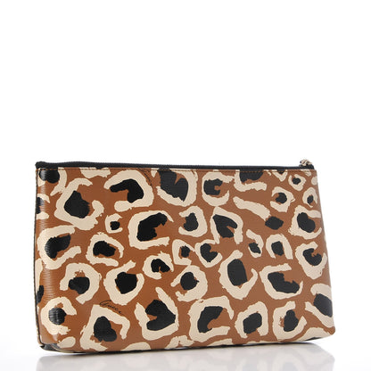 Gucci Calfskin Leopard Printed Large Pouch Tobacco 3 of 8