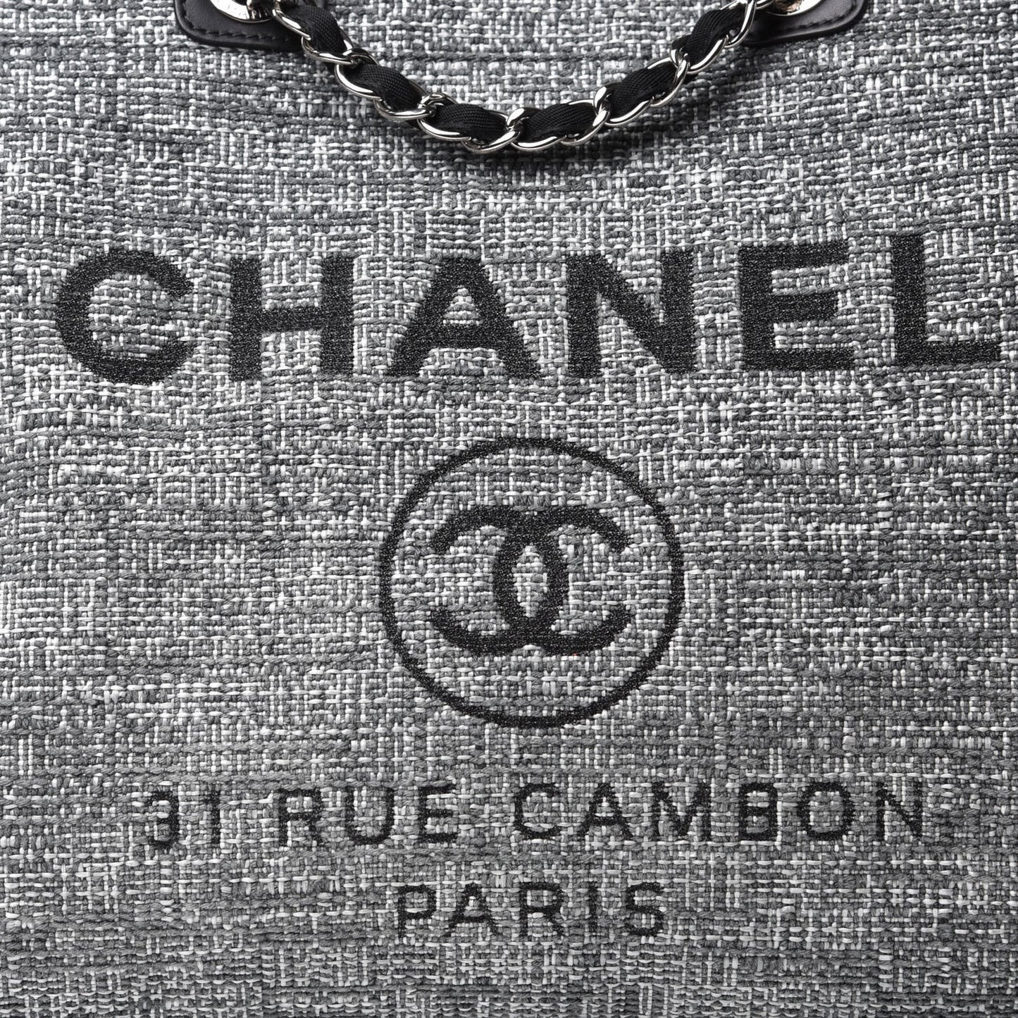 Canvas Large Deauville Tote Charcoal
