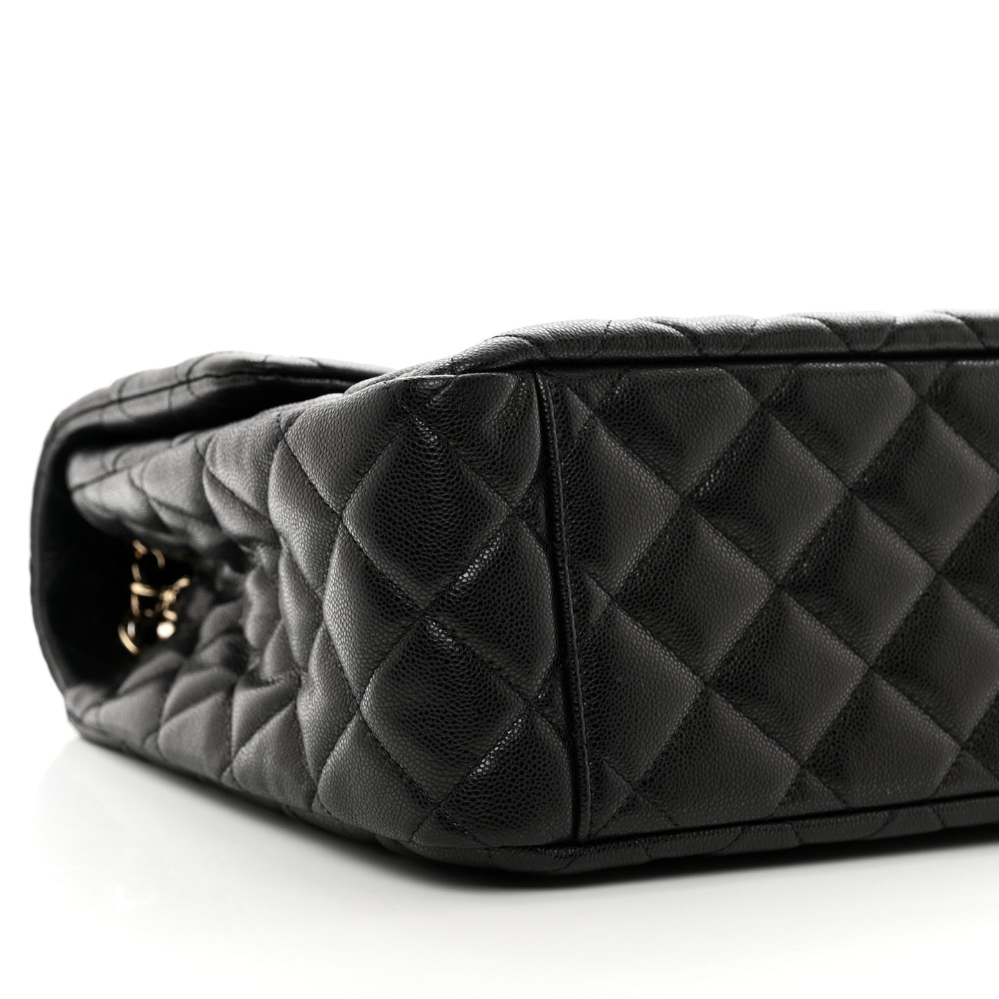 Caviar Quilted XXL Travel Flap Bag Black