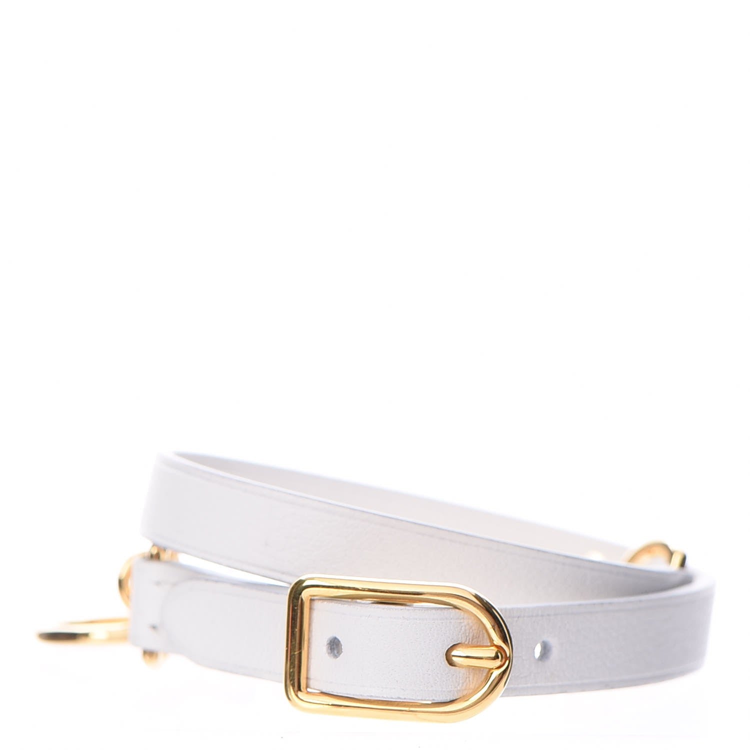 Hermes Swift Etrier Double Tour Bracelet T2 White 3 of 7