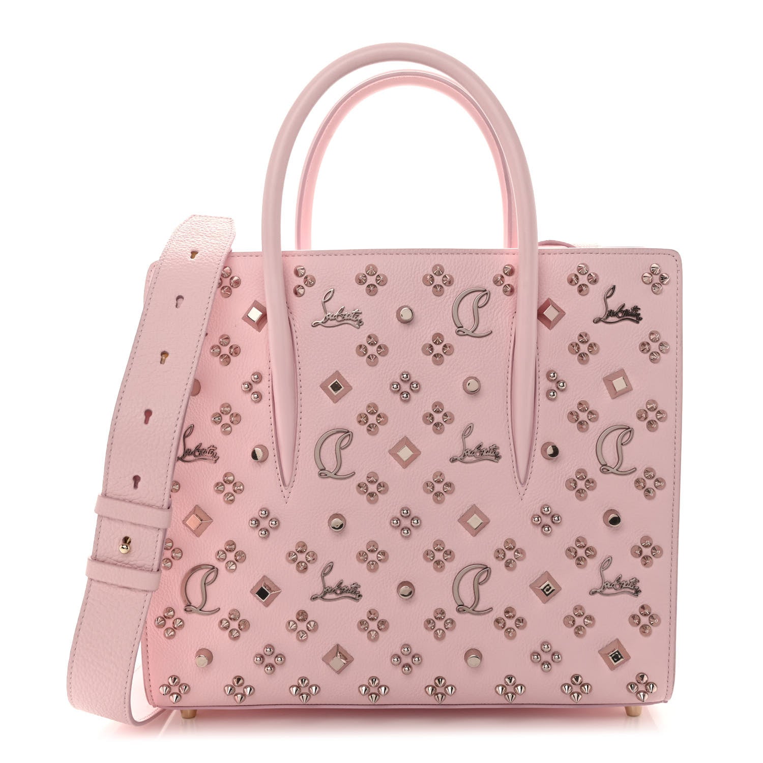 Christian Louboutin Calfskin Spikes Loubinthesky Medium Paloma Pink 1 of 10