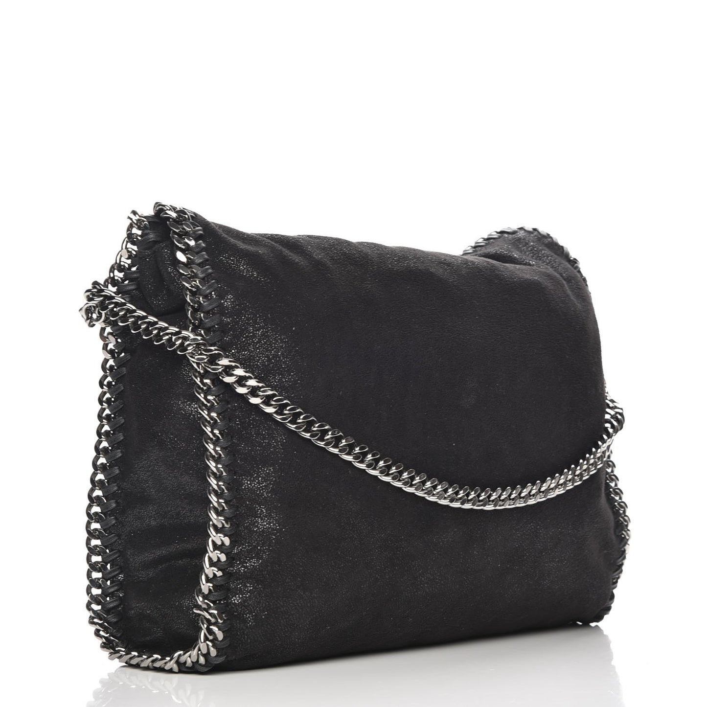 Shaggy Deer Falabella Fold Over Tote Black