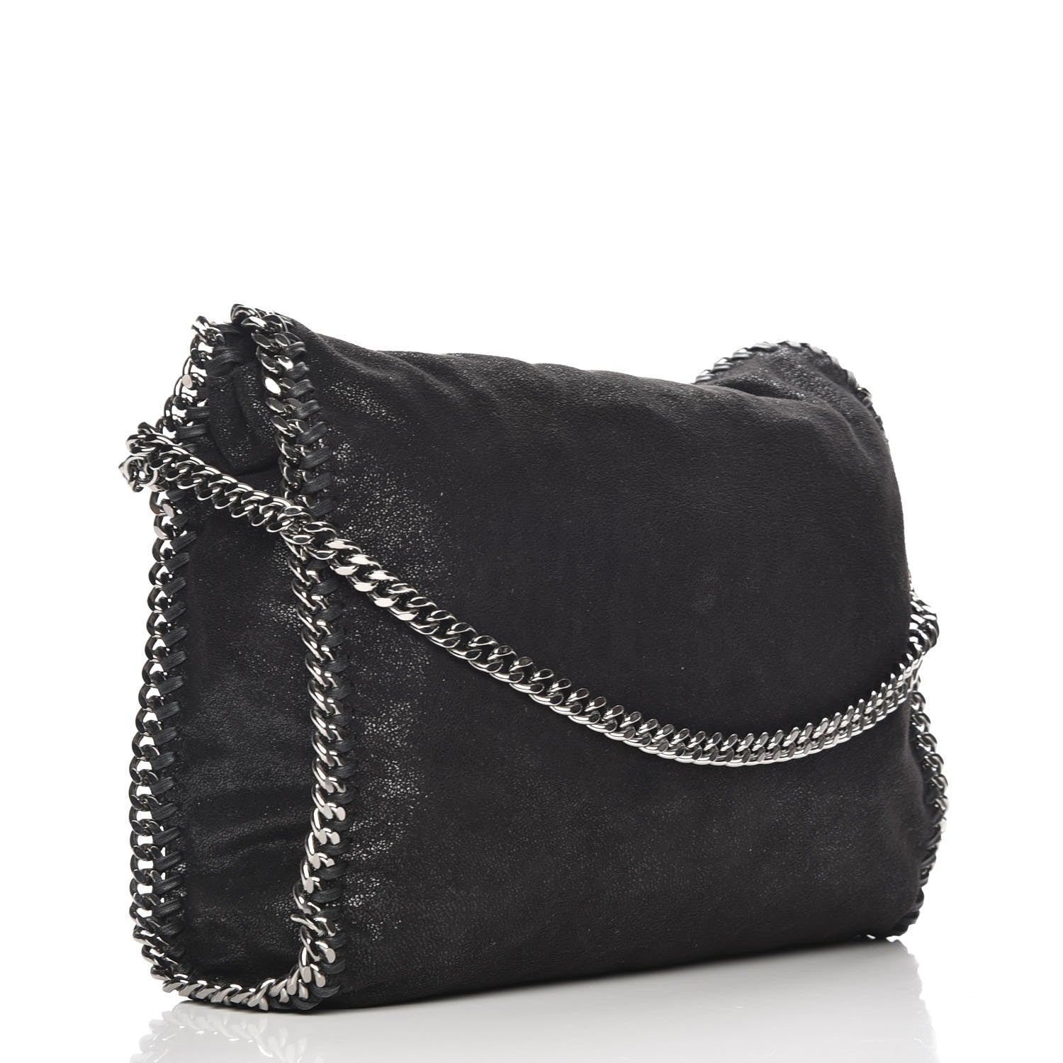 Stella McCartney Shaggy Deer Falabella Fold Over Tote Black 4 of 11