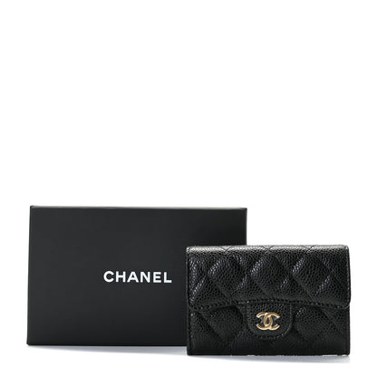 Chanel Caviar Quilted Flap Card Holder Wallet Black 6 of 6
