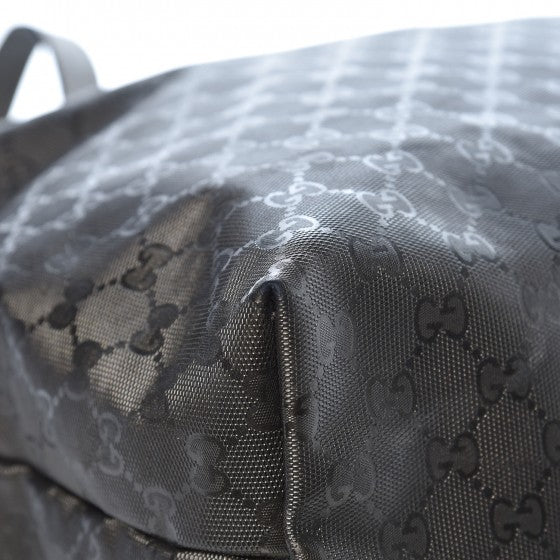 Imprime Monogram Medium Zippered Shopping Tote Pewter