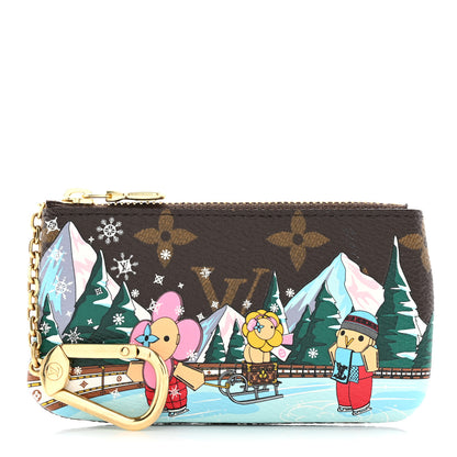 Louis Vuitton Monogram 2023 Christmas Animation Alpine Key Pouch Pink 1 of 8