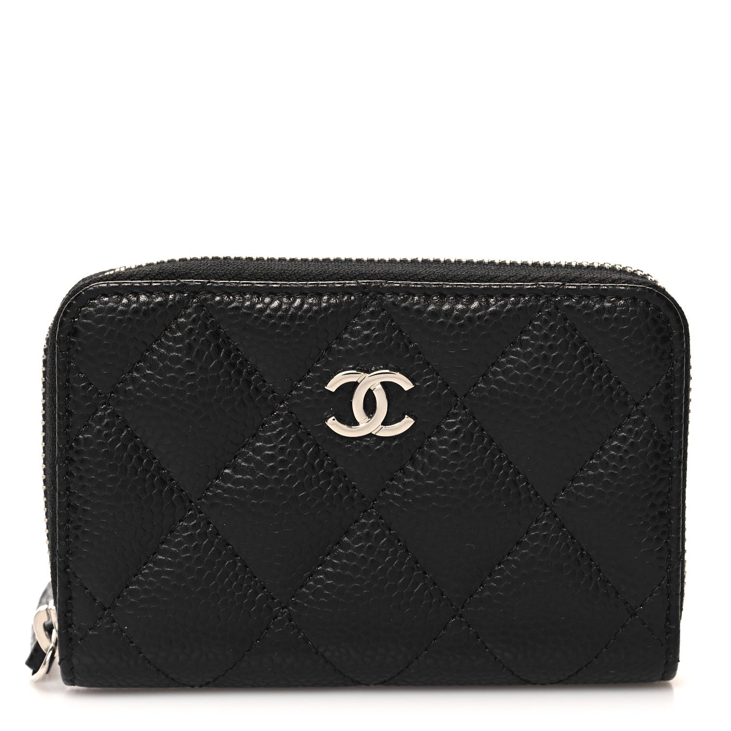 Chanel Caviar Quilted Zip Coin Purse Black 1 of 7
