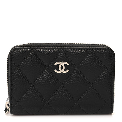 Chanel Caviar Quilted Zip Coin Purse Black 1 of 7