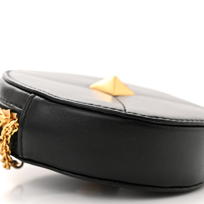 Valentino Garavani Calfskin Roman Stud Round Crossbody Bag Black 8 of 9