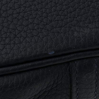 Hermes Taurillon Clemence Matte Alligator Picotin Lock Touch 22 Bleu Nuit 12 of 12