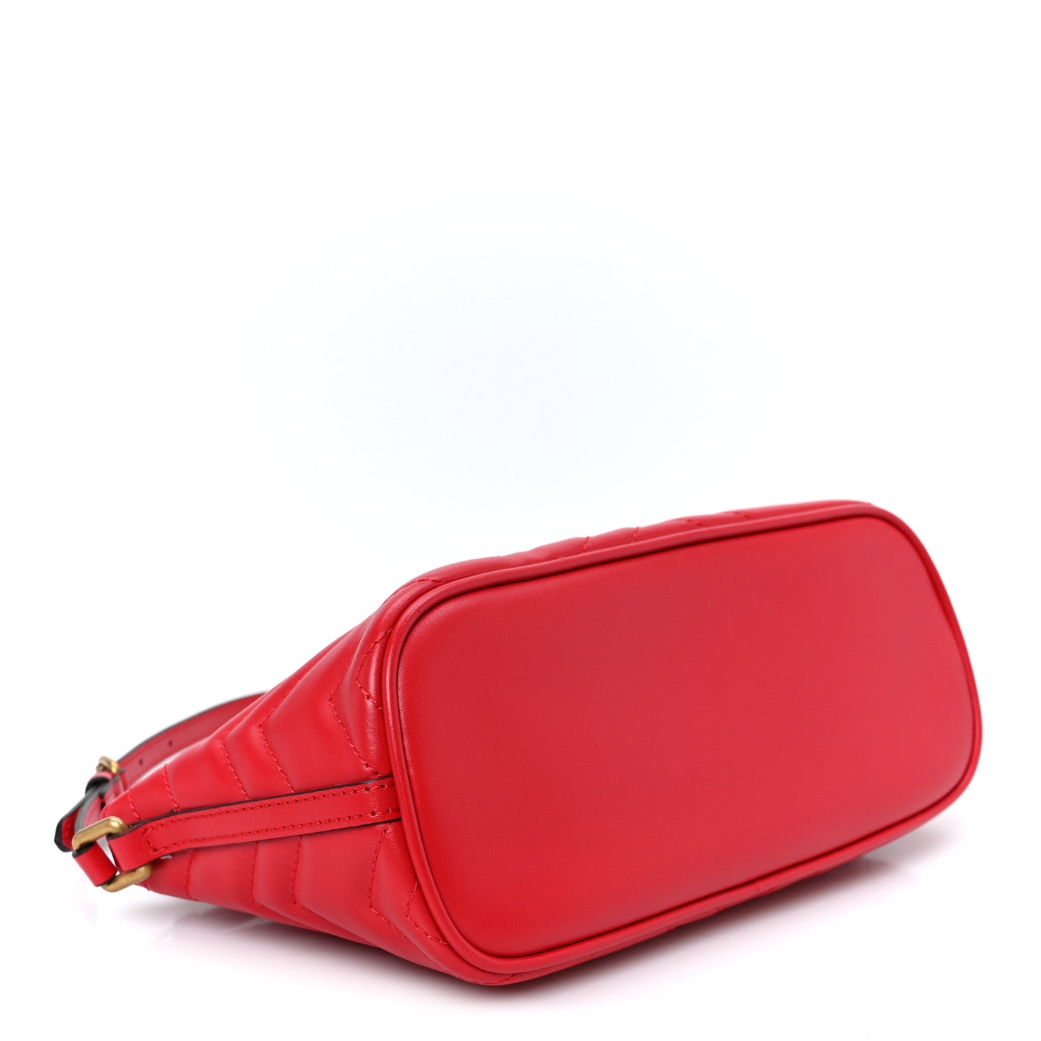 Gucci Calfskin Matelasse Chevron GG Marmont Sling Shoulder Bag Rosso 3 of 10