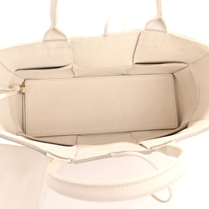 Bottega Veneta Grained Calfskin Maxi Intrecciato Small Arco Tote White 6 of 12