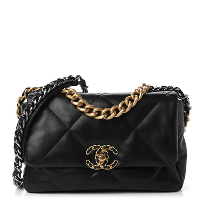 Chanel Lambskin Quilted Medium Chanel 19 Flap Black 1 of 11