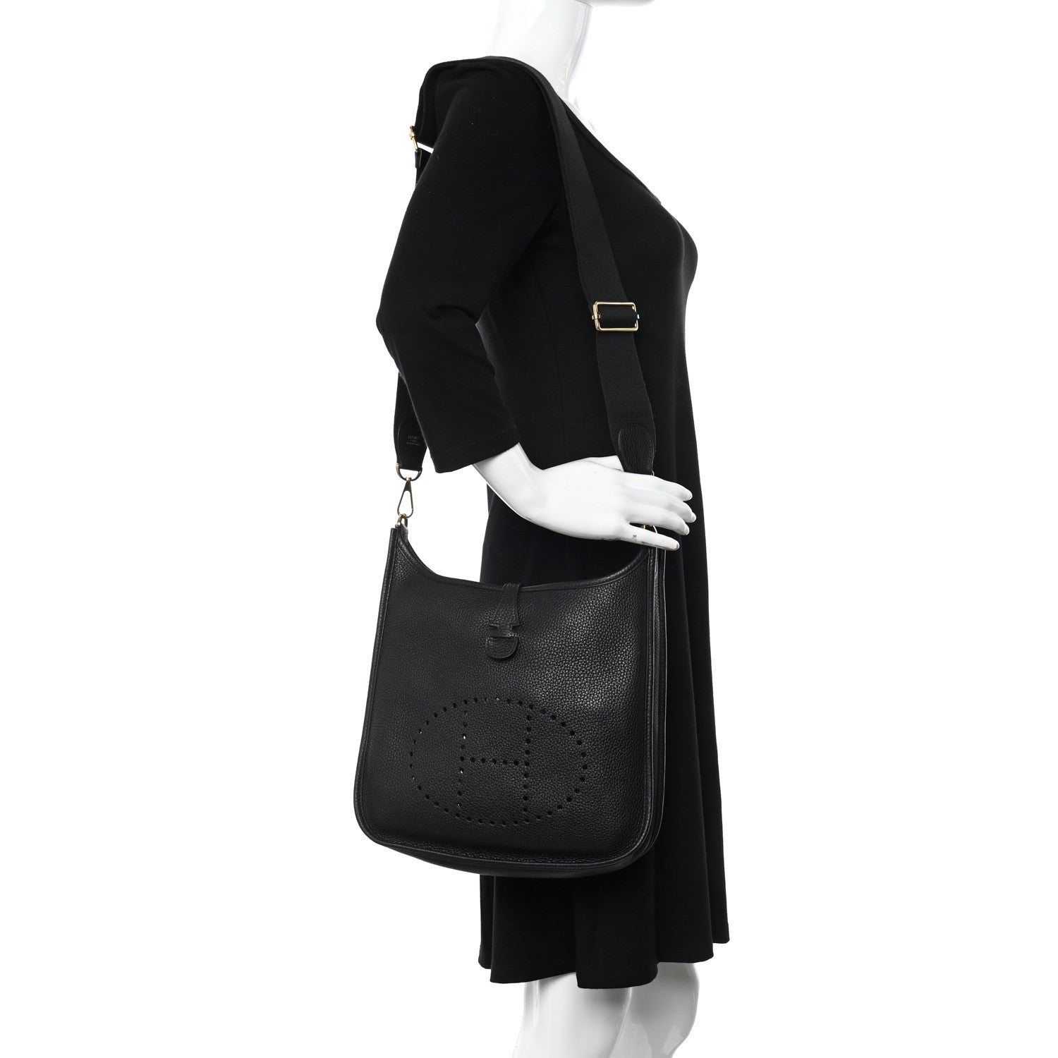 Hermes Taurillon Clemence Evelyne III PM Black 2 of 10