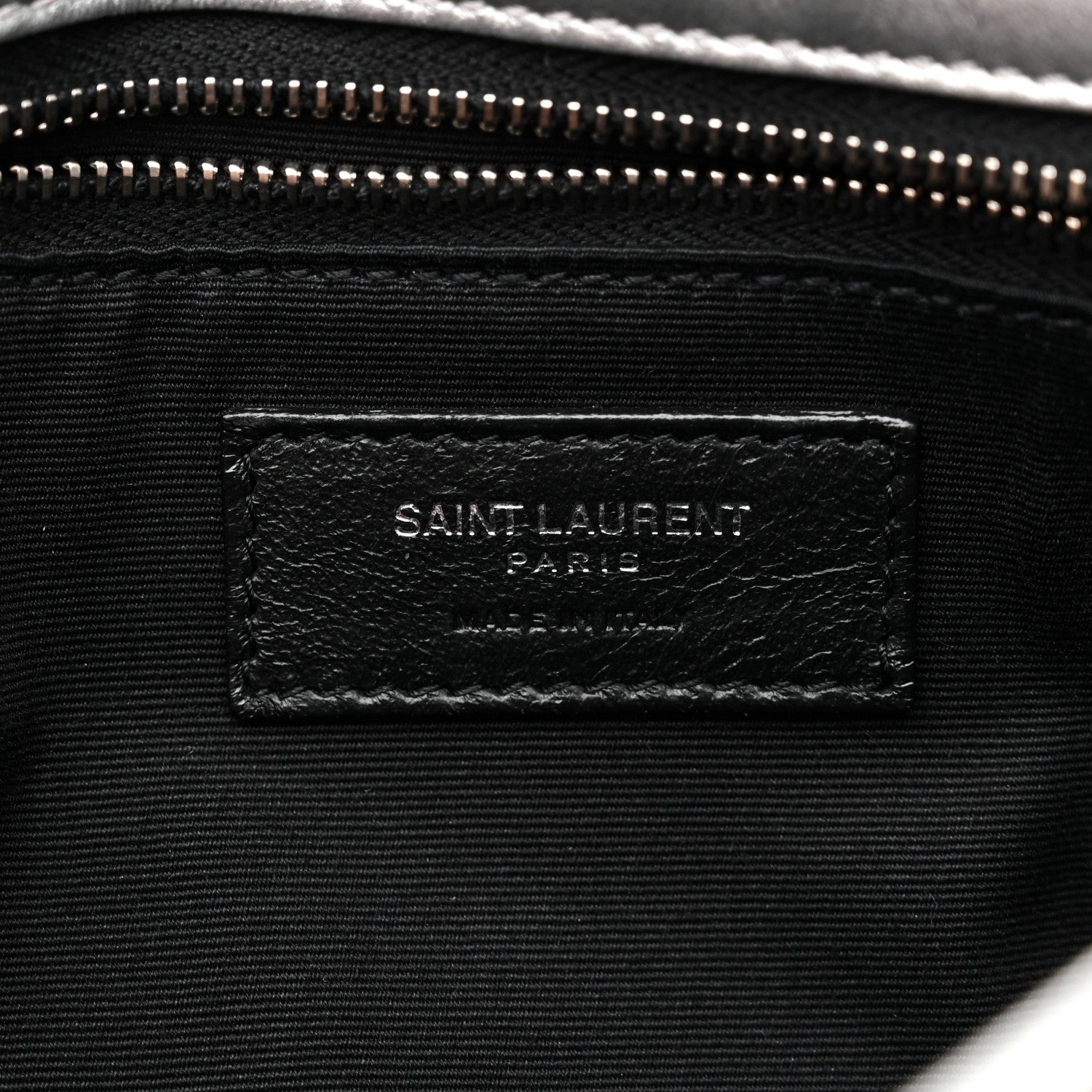 Saint Laurent Metallic Lambskin Matelasse Monogram Medium Niki Chain Satchel Argento 6 of 11