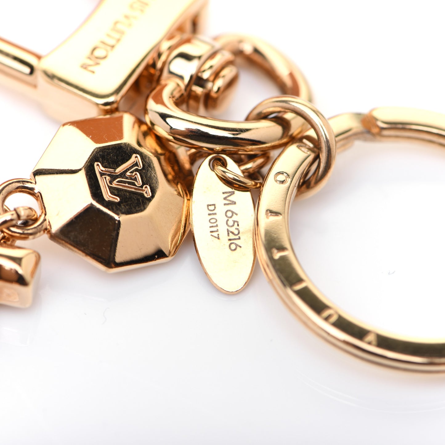 LV Facettes Bag Charm Key Holder Gold