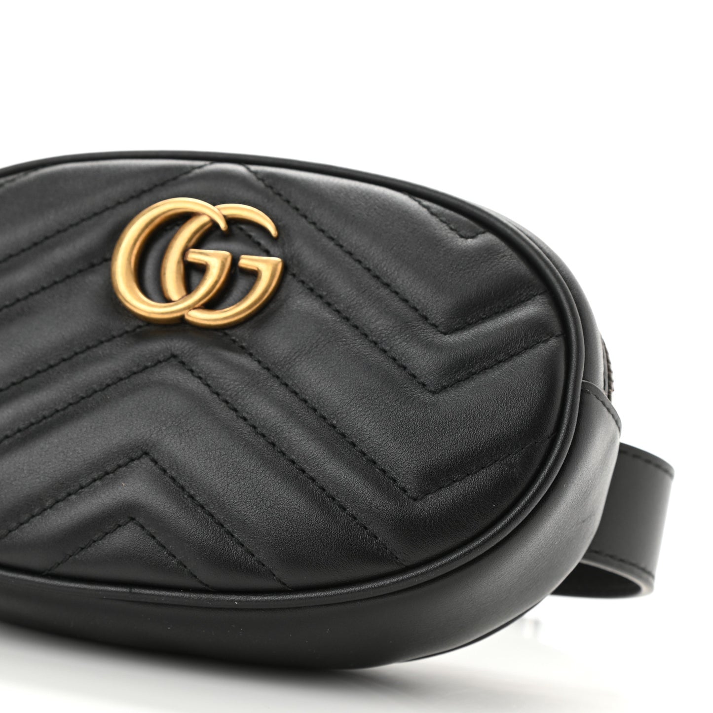 Calfskin Matelasse GG Marmont Belt Bag 85 34 Black
