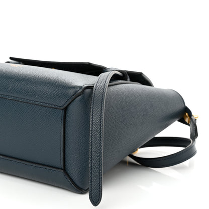 Celine Grained Calfskin Nano Belt Bag Abyss Blue 9 of 10