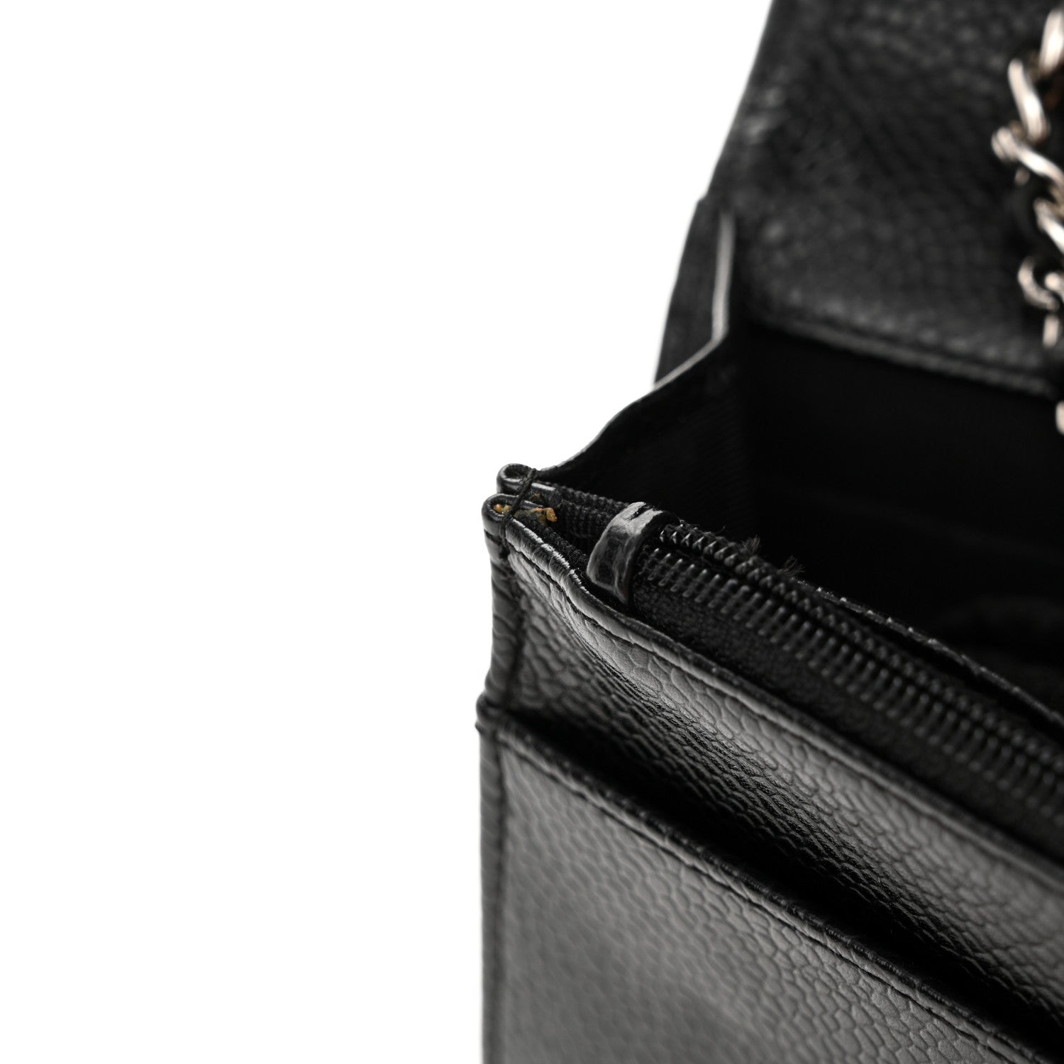 Chanel Caviar Timeless CC Wallet On Chain WOC Black 9 of 13