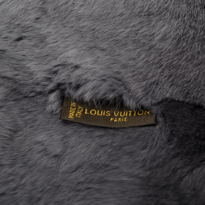 Louis Vuitton Rabbit Fur Echarpe Rex Stole Gray 3 of 3