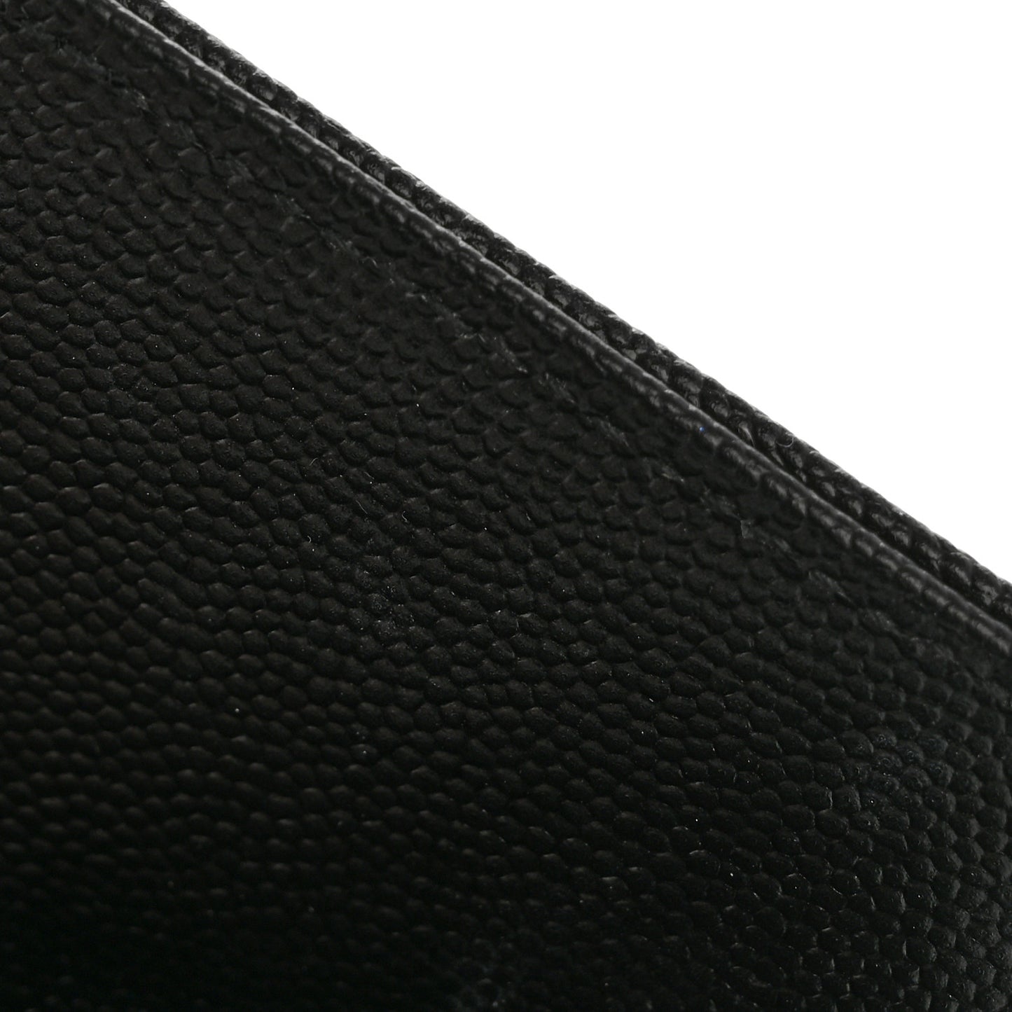 Grain De Poudre Matelasse Chevron Small Monogram Envelope Wallet Black