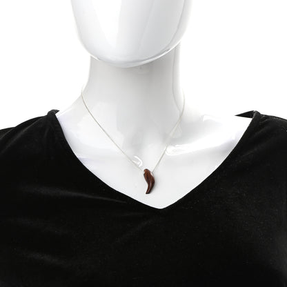Tiffany Sterling Silver Wood Frank Gehry Fish Pendant Necklace 2 of 6