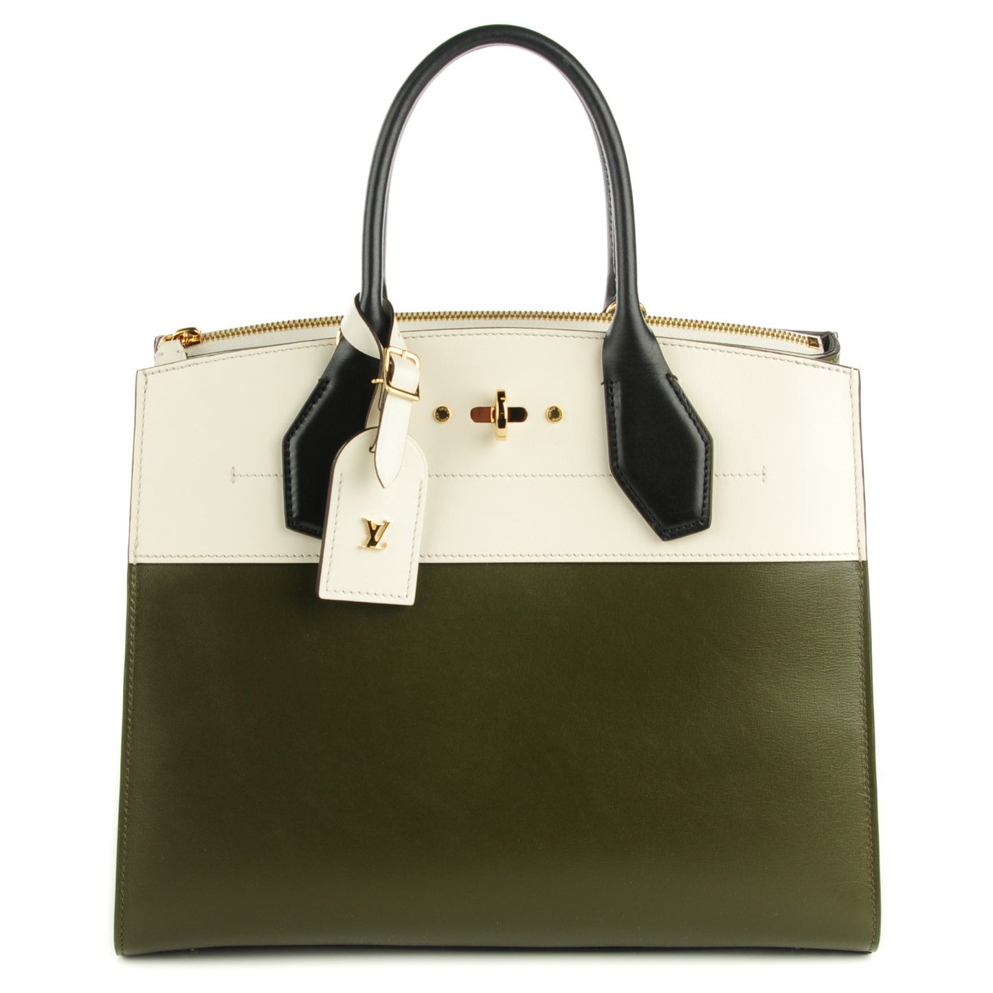 Calfskin City Steamer MM Kaki Kaki White