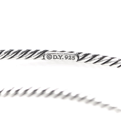 David Yurman Sterling Silver Amethyst Color Classics Cable Bangle Bracelet Set of 2 4 of 5