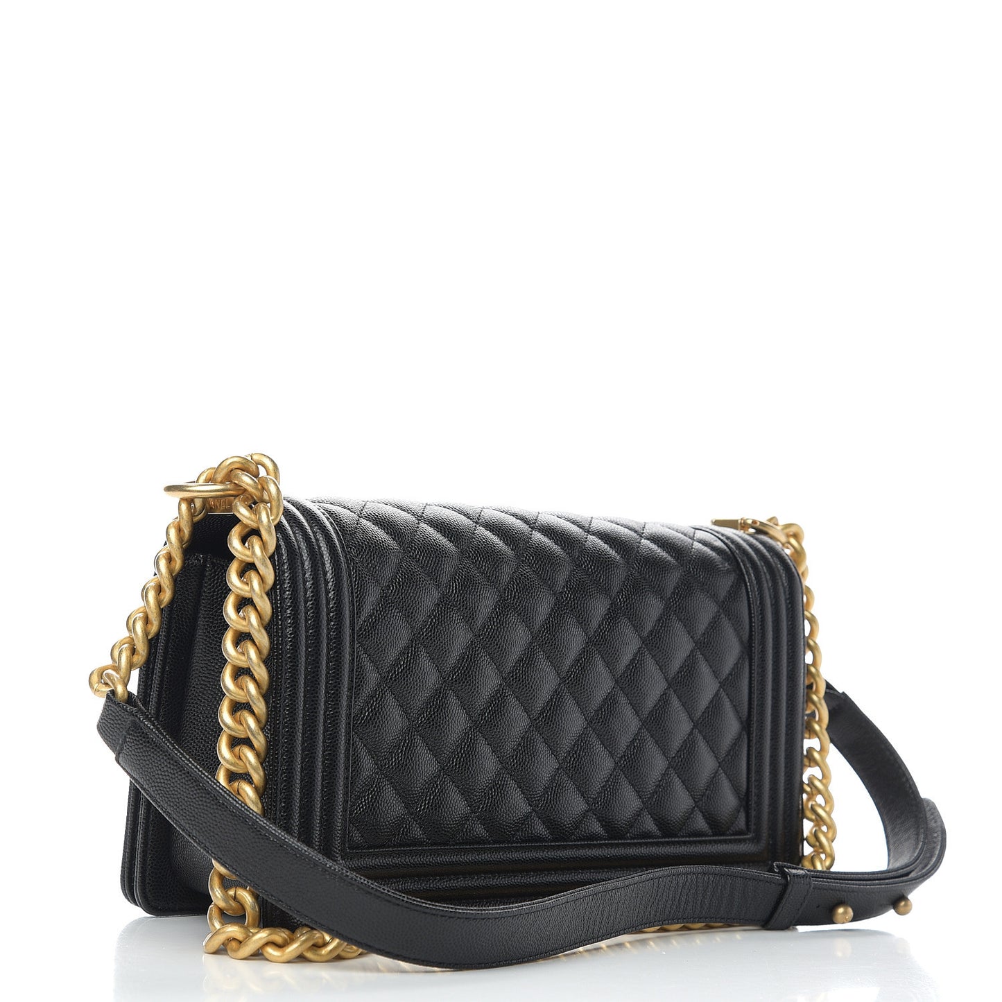 Caviar Quilted Medium Boy Flap Black