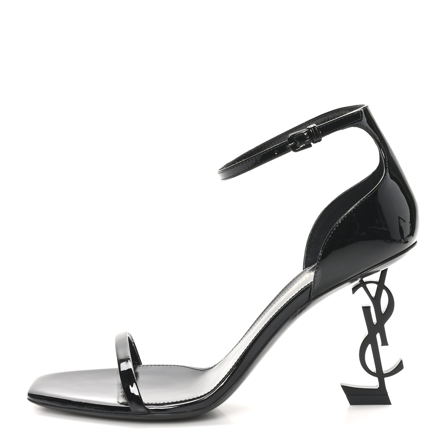 Patent Calfskin Opyum 85 Sandals 37 Black