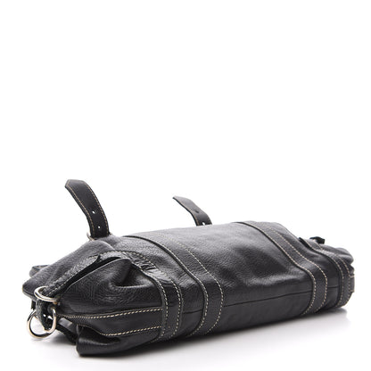 Prada Calfskin Wrapping Satchel Bag Black 3 of 16