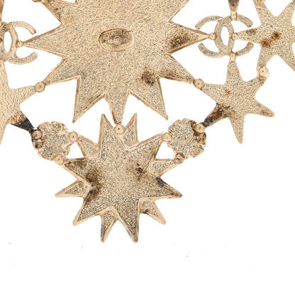 Chanel Pearl Crystal CC Star Brooch Gold 6 of 7