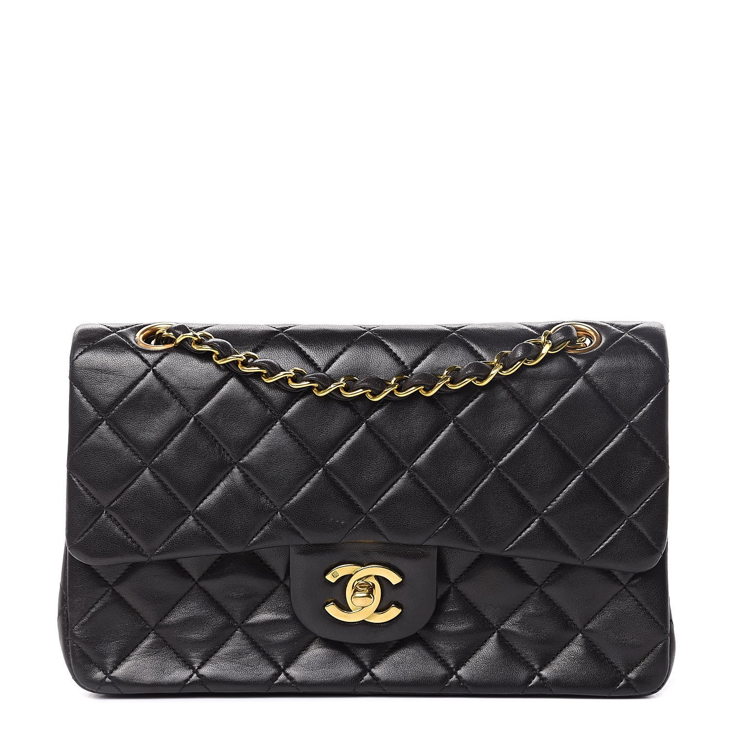 Chanel Lambskin Quilted Small Double Flap Black 1 of 17