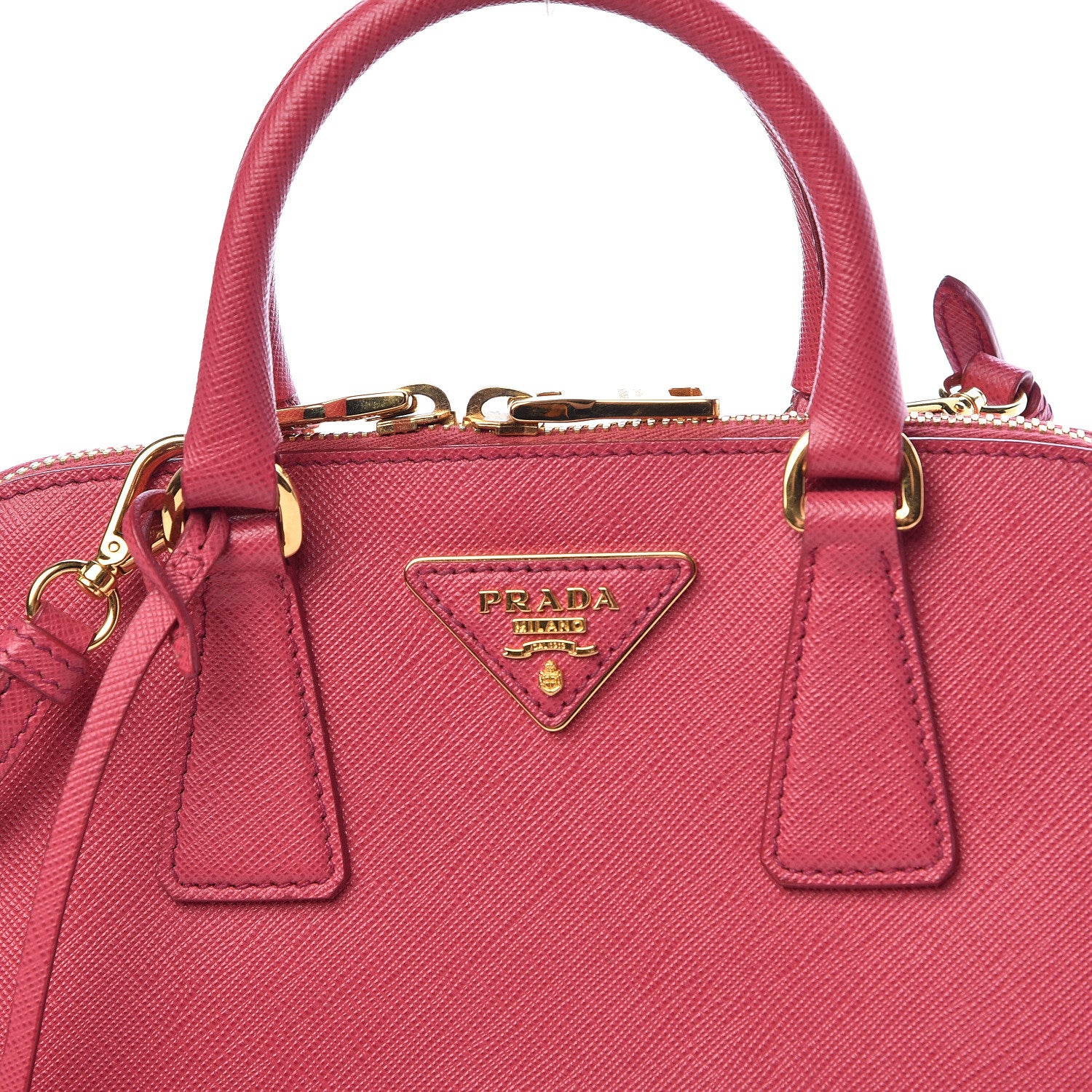 Prada Saffiano Lux Small Promenade Tote Fuxia 9 of 14