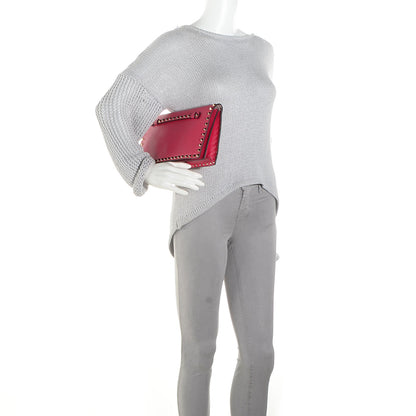 Valentino Garavani Nappa Rockstud Wristlet Clutch Cyclamin 2 of 8