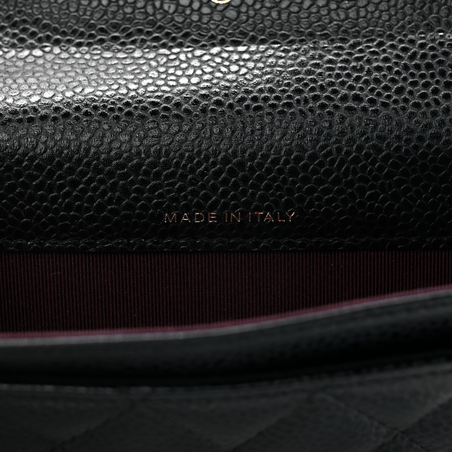 Caviar Quilted Flap Card Holder Black