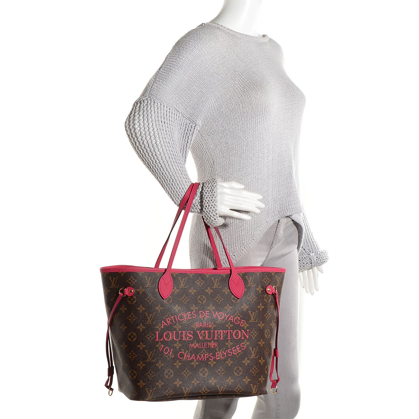 Monogram Articles de Voyage Ikat Neverfull MM Rose Indien