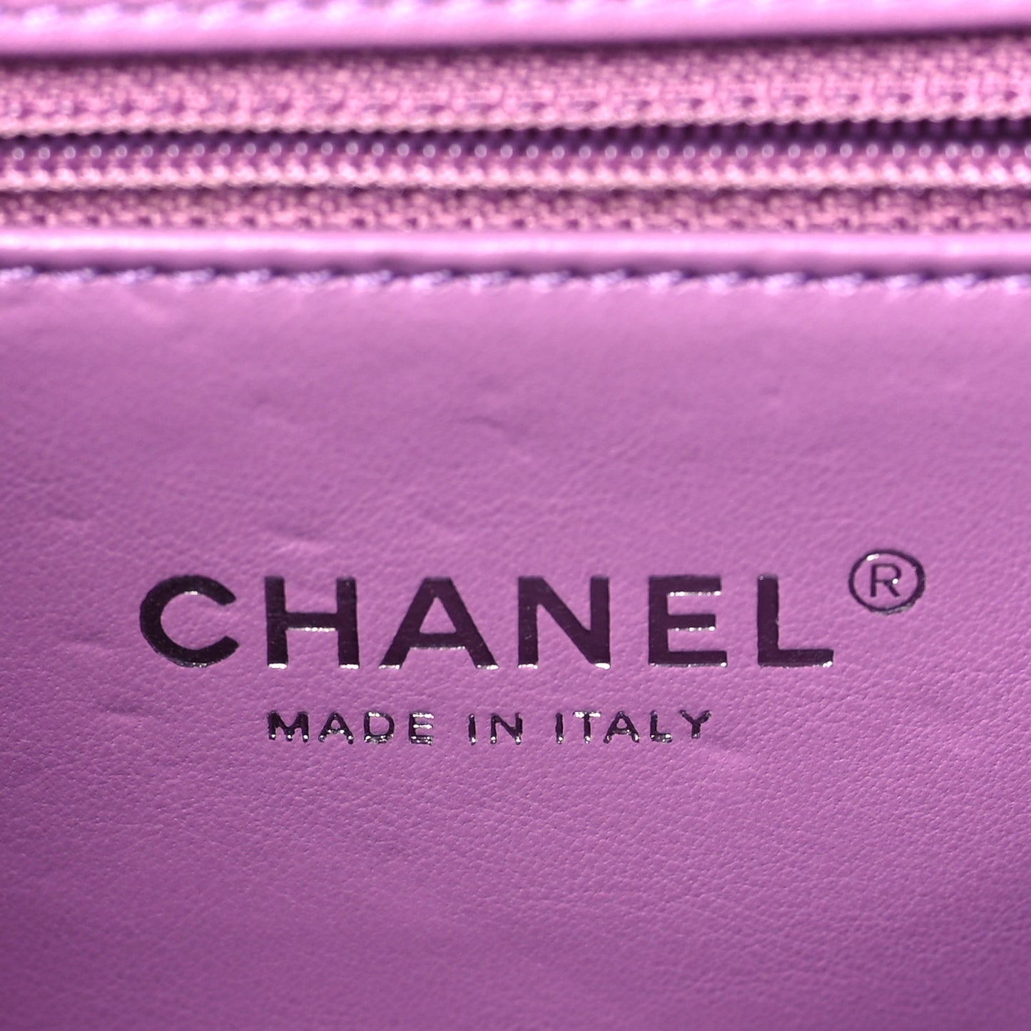Lambskin Quilted Small CC Filigree Flap Purple