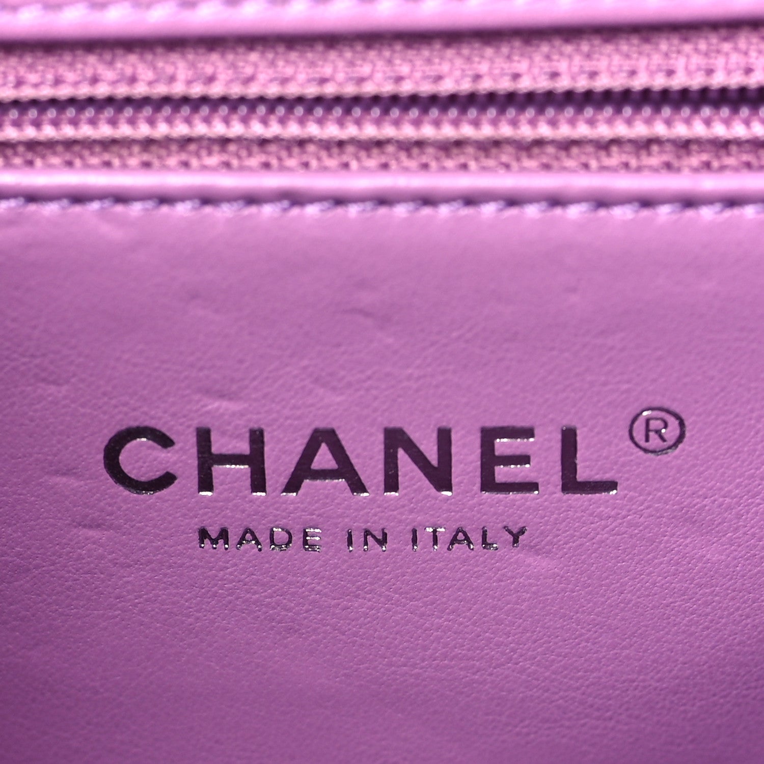 Chanel Lambskin Quilted Small CC Filigree Flap Purple 6 of 9